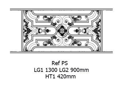 Balcon garde-corps balustrade en fonte Loiselet